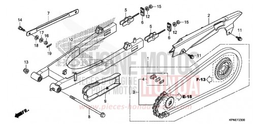 BRAS OSCILLANT/CARTER DE CHAINE GLR1251WHF de 2015